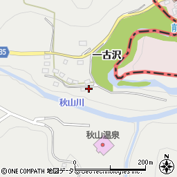 山梨県上野原市秋山一古沢599周辺の地図