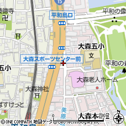 東京都大田区大森本町1丁目11周辺の地図