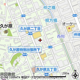 東京都大田区久が原2丁目21周辺の地図