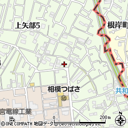 神奈川県相模原市中央区上矢部5丁目18周辺の地図