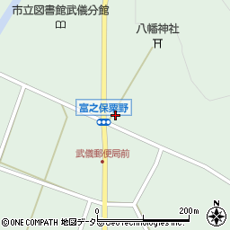 武儀郵便局周辺の地図