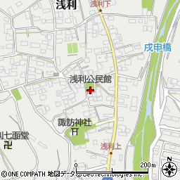 浅利公民館周辺の地図