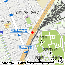 本門寺入口周辺の地図