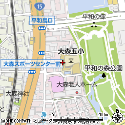 東京都大田区大森本町1丁目10周辺の地図