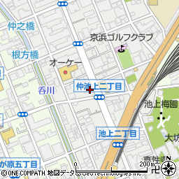 東京都大田区仲池上2丁目20-9周辺の地図