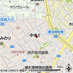 東京都大田区中央1丁目10周辺の地図