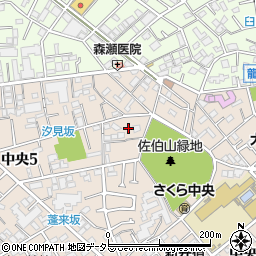 東京都大田区中央5丁目17周辺の地図