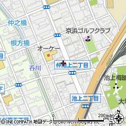 東京都大田区仲池上2丁目20-8周辺の地図