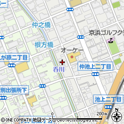 東京都大田区仲池上2丁目28周辺の地図