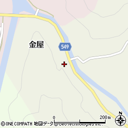 兵庫県美方郡新温泉町金屋周辺の地図