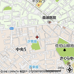 東京都大田区中央5丁目15周辺の地図