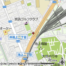 東京都大田区仲池上2丁目8周辺の地図