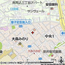 東京都大田区中央1丁目5-16周辺の地図