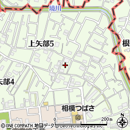神奈川県相模原市中央区上矢部5丁目16周辺の地図