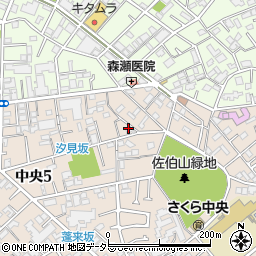 東京都大田区中央5丁目16周辺の地図