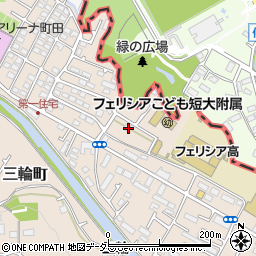 東京都町田市三輪町101周辺の地図