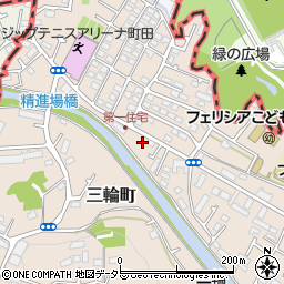 東京都町田市三輪町75周辺の地図