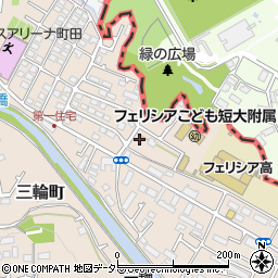 東京都町田市三輪町90周辺の地図