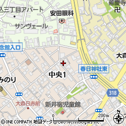東京都大田区中央1丁目11-18周辺の地図