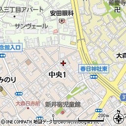 東京都大田区中央1丁目11-18周辺の地図