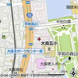 東京都大田区大森本町周辺の地図