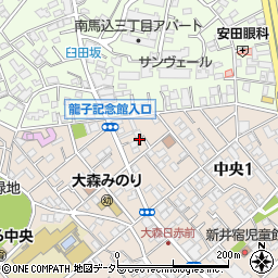 東京都大田区中央1丁目4周辺の地図