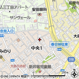 東京都大田区中央1丁目11-19周辺の地図