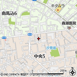 東京都大田区中央5丁目5周辺の地図