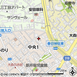 東京都大田区中央1丁目11-20周辺の地図