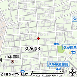 東京都大田区久が原3丁目周辺の地図