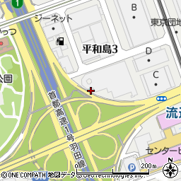 東京都大田区平和島周辺の地図