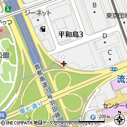 東京都大田区平和島周辺の地図