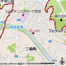 東京都町田市三輪町43周辺の地図