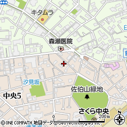 東京都大田区中央5丁目3周辺の地図