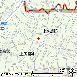 神奈川県相模原市中央区上矢部5丁目8周辺の地図