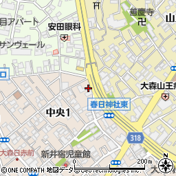 東京都大田区中央1丁目11-2周辺の地図