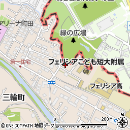 東京都町田市三輪町92周辺の地図