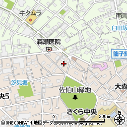 東京都大田区中央5丁目1周辺の地図