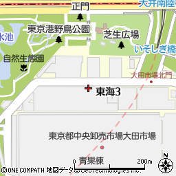 東京都大田区東海3丁目周辺の地図