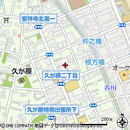東京都大田区久が原2丁目14周辺の地図