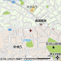 東京都大田区中央5丁目4周辺の地図