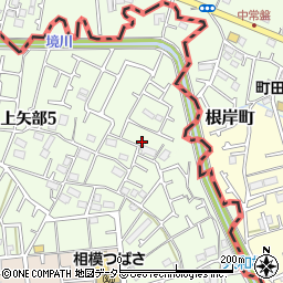 神奈川県相模原市中央区上矢部5丁目27周辺の地図