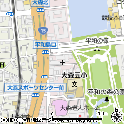 東京都大田区大森本町1丁目9周辺の地図
