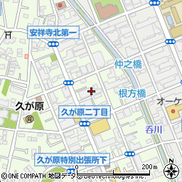 東京都大田区久が原2丁目周辺の地図
