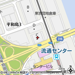 東京団地倉庫周辺の地図