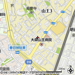 サイクルベースあさひ　大森山王店周辺の地図