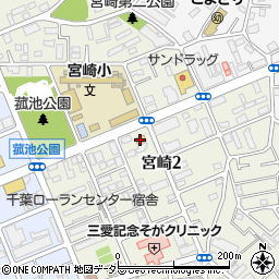 ファミリーマート千葉宮崎店周辺の地図