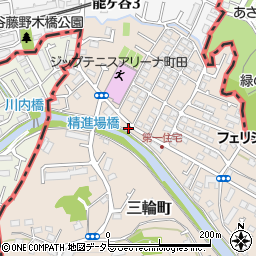 東京都町田市三輪町42周辺の地図