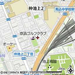 東京都大田区仲池上2丁目9周辺の地図