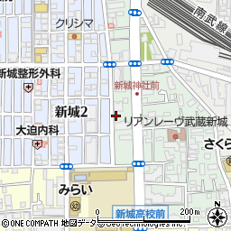 新城中町町内会館周辺の地図